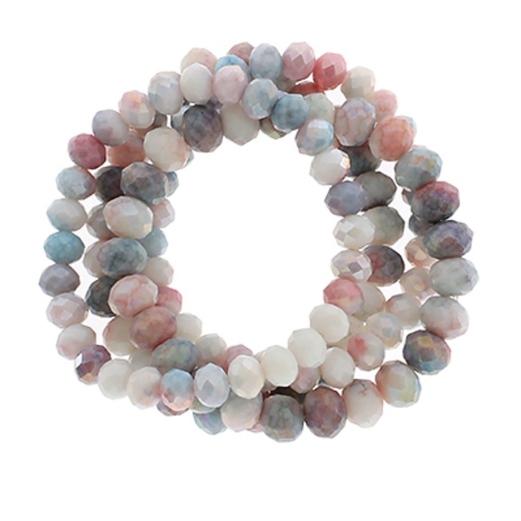 4 Row Faceted Bead Bracelet - Picture 2 of 2